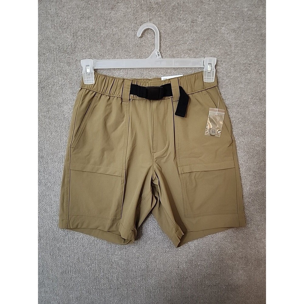 Sonoma Outdoor Cargo Shorts Mens 30 Brown Nylon Stretch Belted Elastic Waist NEW - Picture 2 of 11